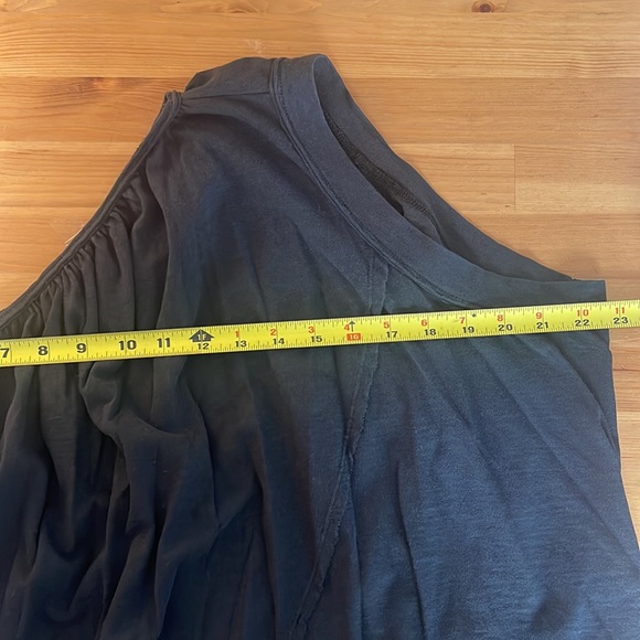 Free People Spring Break One Shoulder Top Size Small Black Cotton - Picture 8 of 11